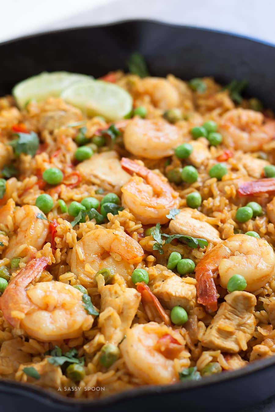 Healthy Chicken & Shrimp Paella A Sassy Spoon