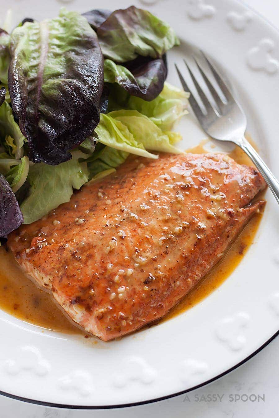 15Minute Honey Mustard Salmon A Sassy Spoon