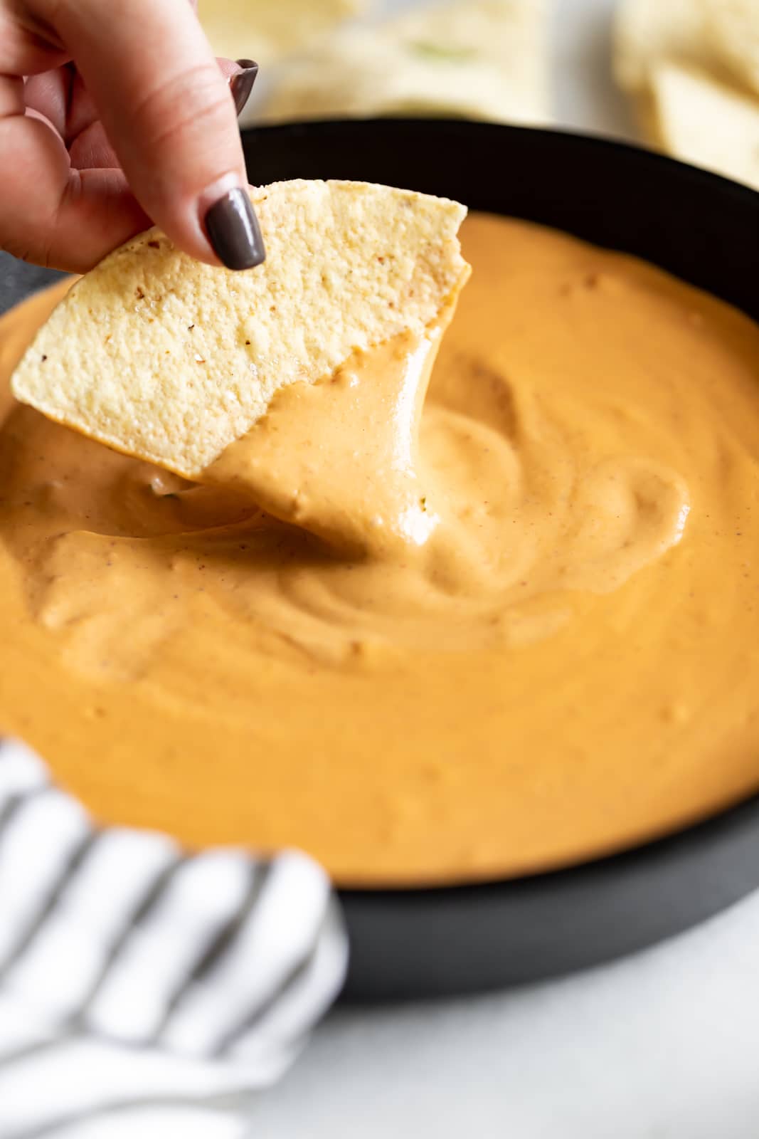 A creamy, smoky vegan queso dip made with just 5 simple ingredients. Perfect for game day, snacking, or any day of the week!