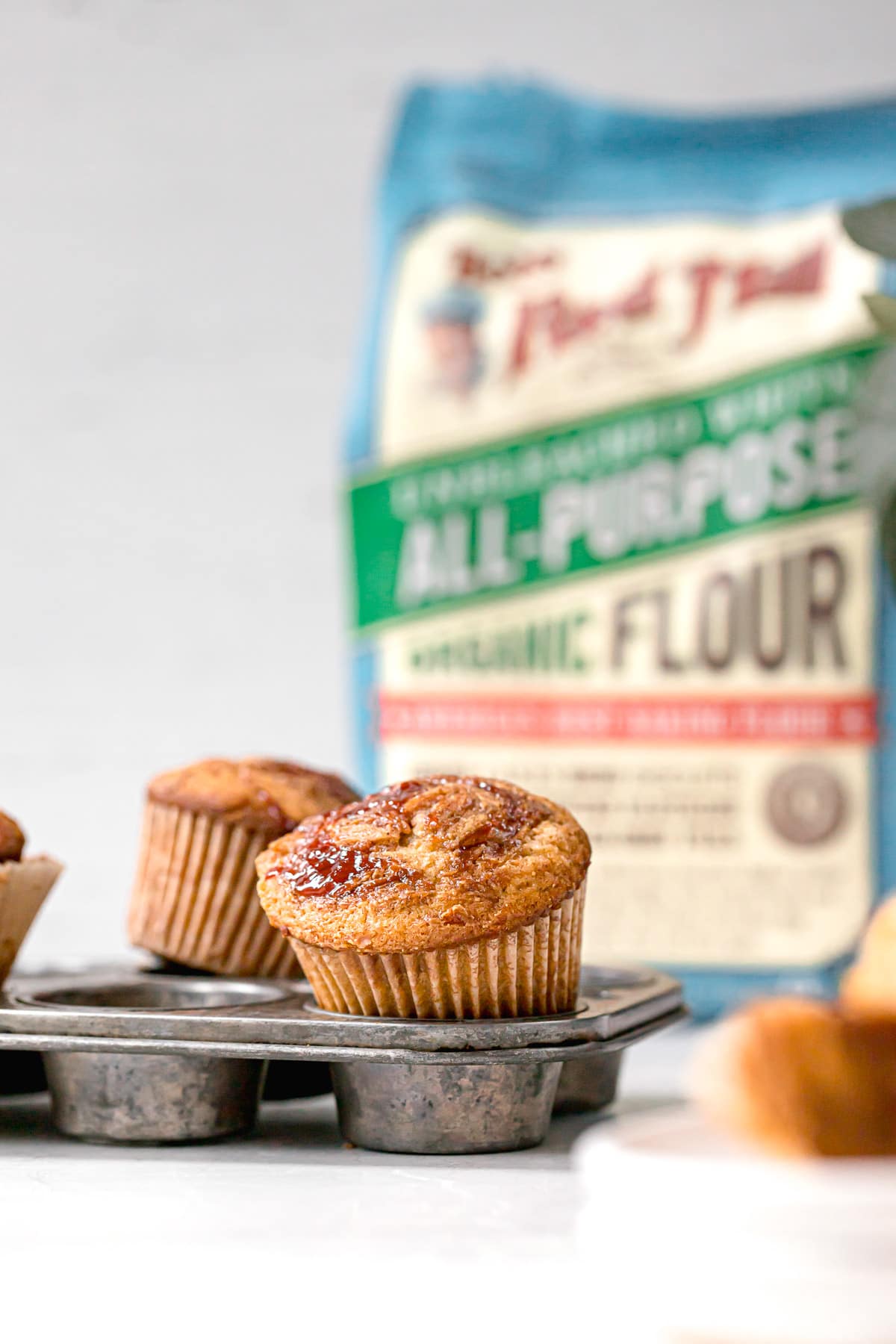 fluffy muffins with bobs red mill flour