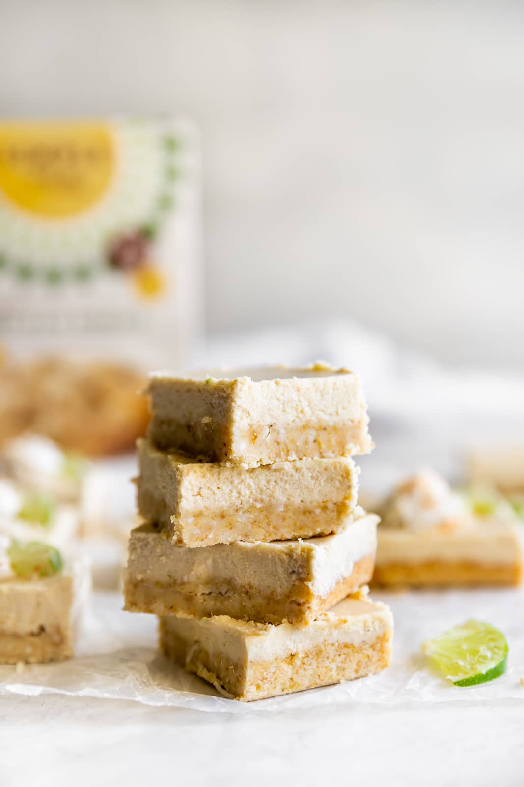 Dairy-free, grain-free, gluten-free, and refined sugar free coconut key lime pie bars made with wholesome ingredients. The perfect dessert for just about any occasion!