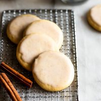 soft cookies dipped in coquito icing (Puertorican eggnog)