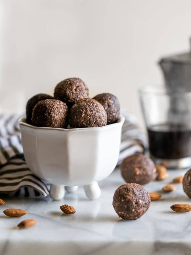 NoBake Chocolate Coffee Protein Balls Story A Sassy Spoon