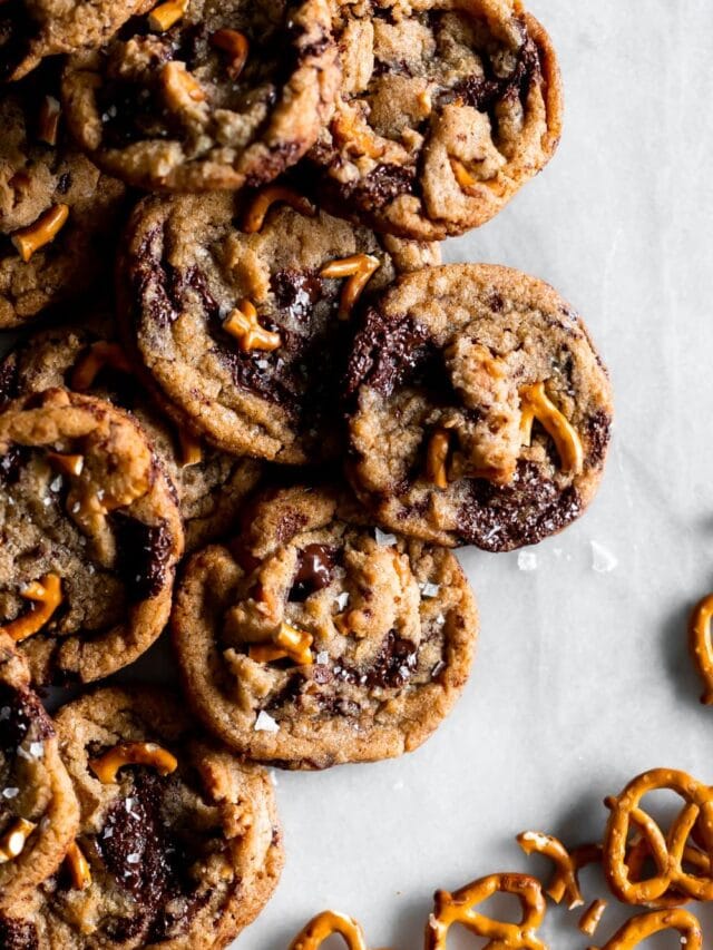 Brown Butter Chocolate Chip Pretzel Cookies Story A Sassy Spoon