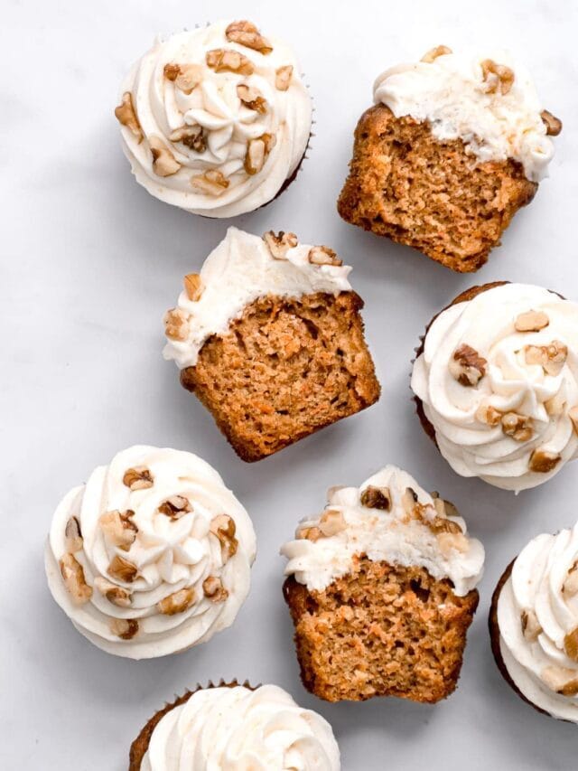 Carrot Cake Cupcakes with Brown Butter Frosting Story