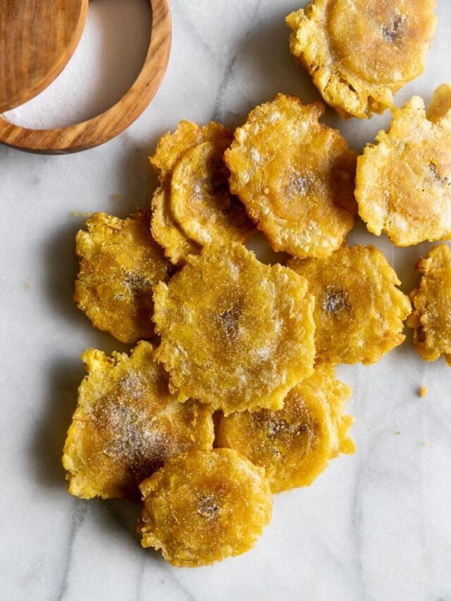 Tostones (Twice-Fried Green Plantains) (with video)
