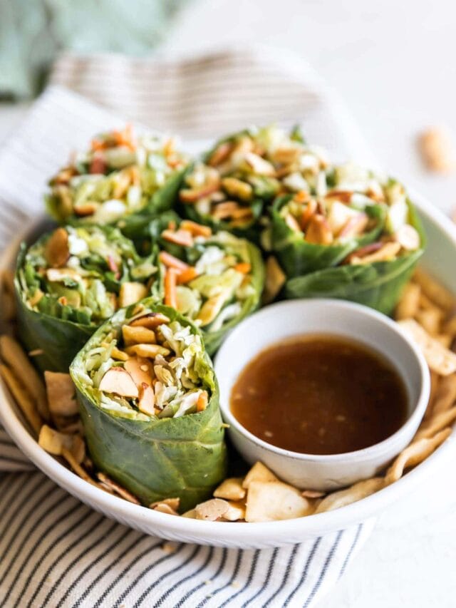15Minute Asian Collard Green Wraps Story A Sassy Spoon