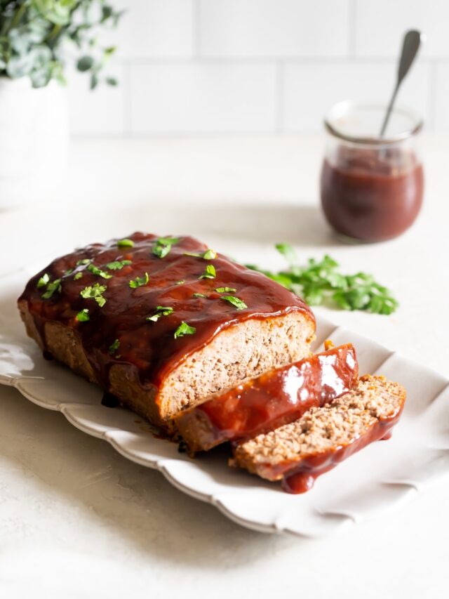 Meatloaf Glazed with Guava BBQ Sauce