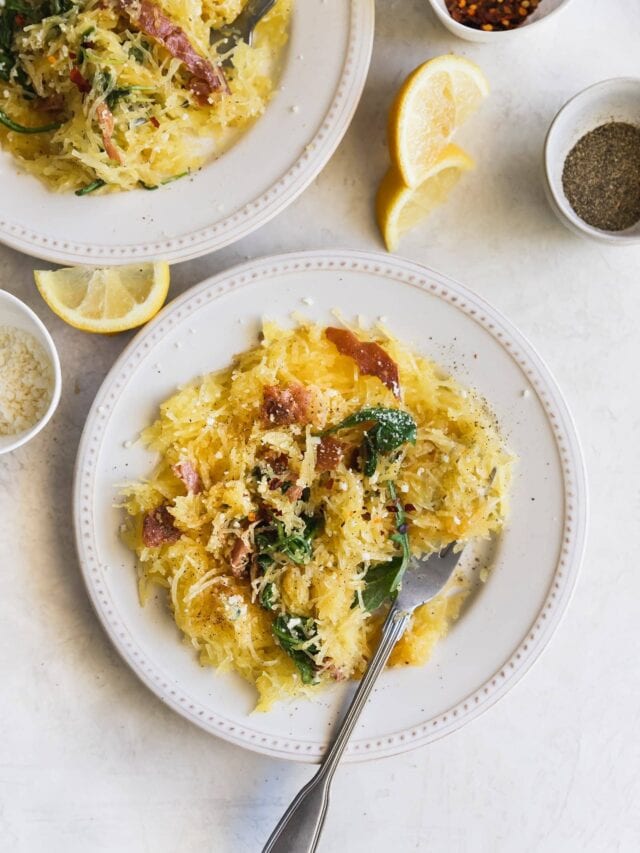 Lemony Cacio e Pepe Spaghetti Squash Story A Sassy Spoon