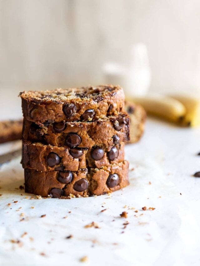 Super Moist Chocolate Chip Banana Bread (with video)