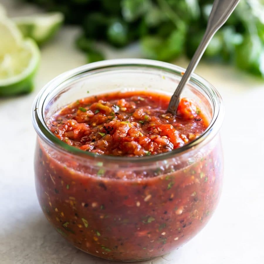 Quick + Easy Homemade Fire Roasted Salsa Recipe A Sassy Spoon