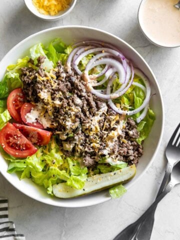 cheeseburger salad with big mac sauce recipe