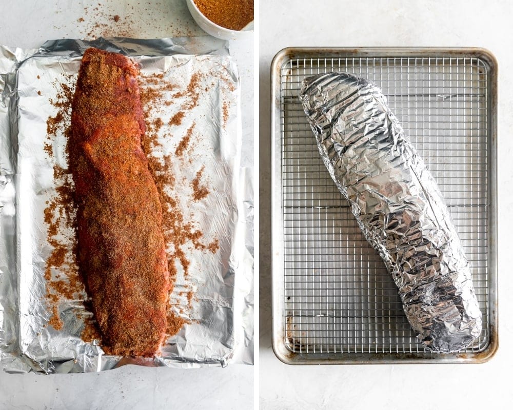 Foil baked outlet ribs