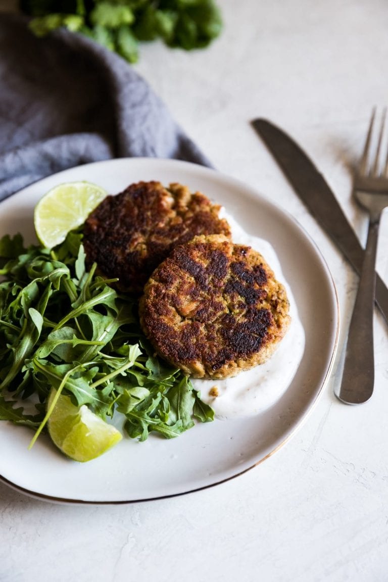 Spicy Lime Tuna Cakes with Yogurt Sauce A Sassy Spoon