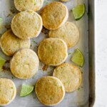 a baking sheet with best shortbread cookie recipe