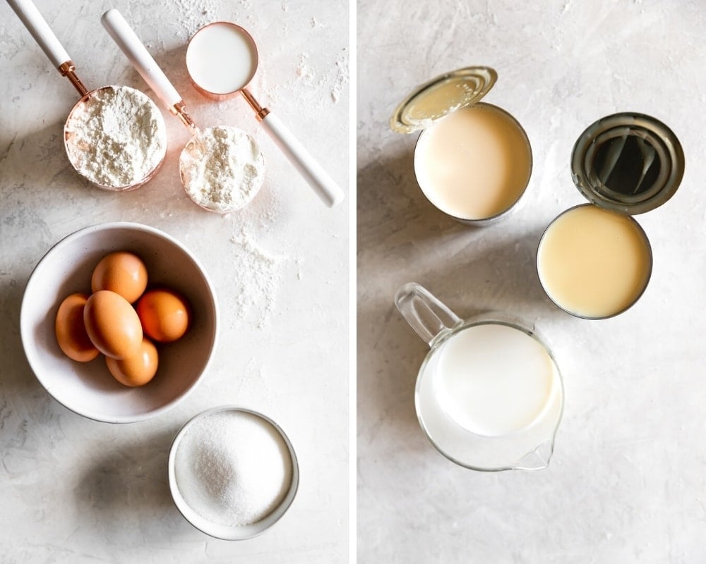 ingredients for easy tres leches cake